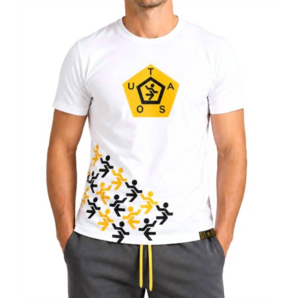 NEW THE ATHLETIC SIDE OF US logo printed t-shirt – organic cotton unisex tee in - Picture 1 of 9
